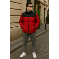 Kırmızı Siyah Şişme Mont 3022