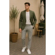 Slim Fit Açık Gri Pantolon 2050