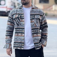 Etnik Desen Oduncu Gömleği 1006