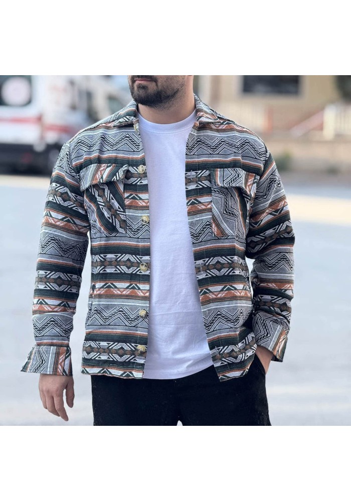 Etnik Desen Oduncu Gömleği 1006 Etnik Desen Oduncu Gömleği 1006