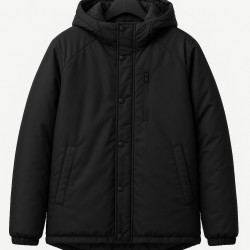 SİYAH KAPÜŞONLU ŞİŞME MONT