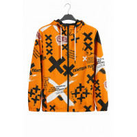 TURUNCU DESENLİ YAĞMURLUK