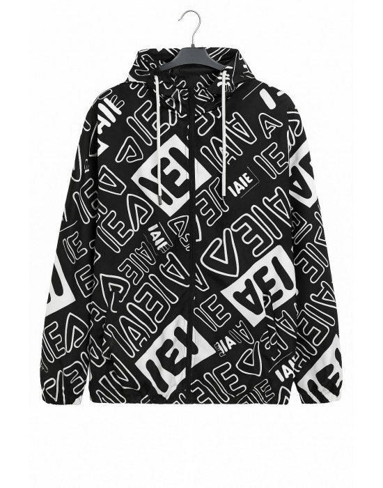 SİYAH KENDİNDEN DESENLİ YAĞMURLUK