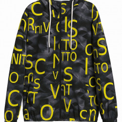 SARI SİYAH DESENLİ YAĞMURLUK