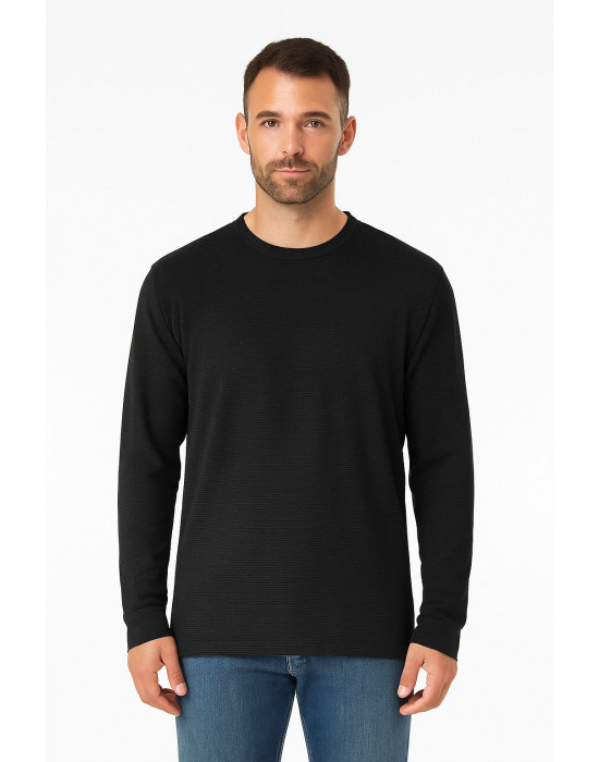 SİYAH DESENLİ SWEATSHİRT