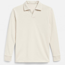 KREM POLO YAKA SWEATSHİRT