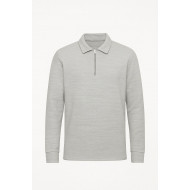 GRİ FERMUAR YAKA SWEATSHİRT