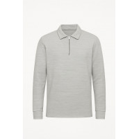 GRİ FERMUAR YAKA SWEATSHİRT