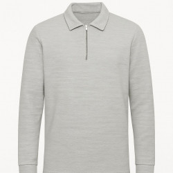 GRİ FERMUAR YAKA SWEATSHİRT