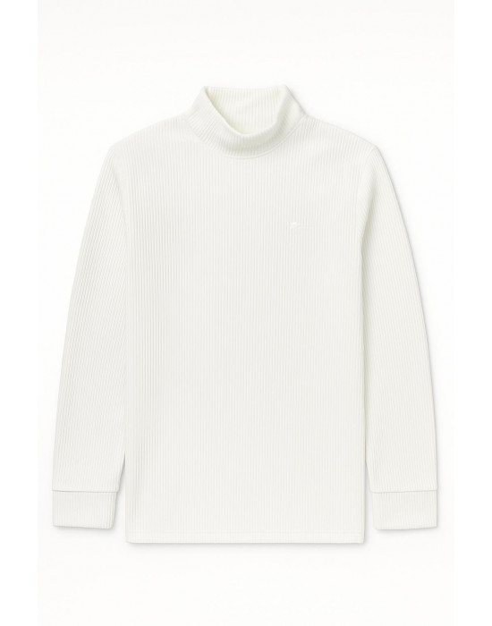 BEYAZ BOĞAZLI SWEATSHİRT