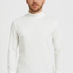 BEYAZ BOĞAZLI SWEATSHİRT