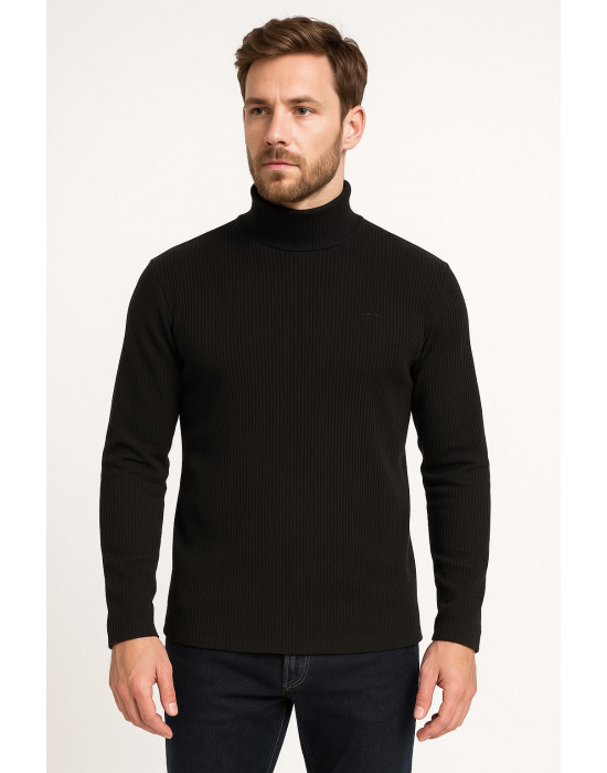 SİYAH BOĞAZLI SWEATSHİRT