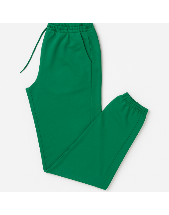 Yeşil Paça Lastikli Eşofman Altı 