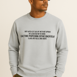 GRİ POPCORN BASKILI SWEATSHİRT