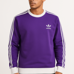 MOR ÇİZGİLİ SWEATSHİRT