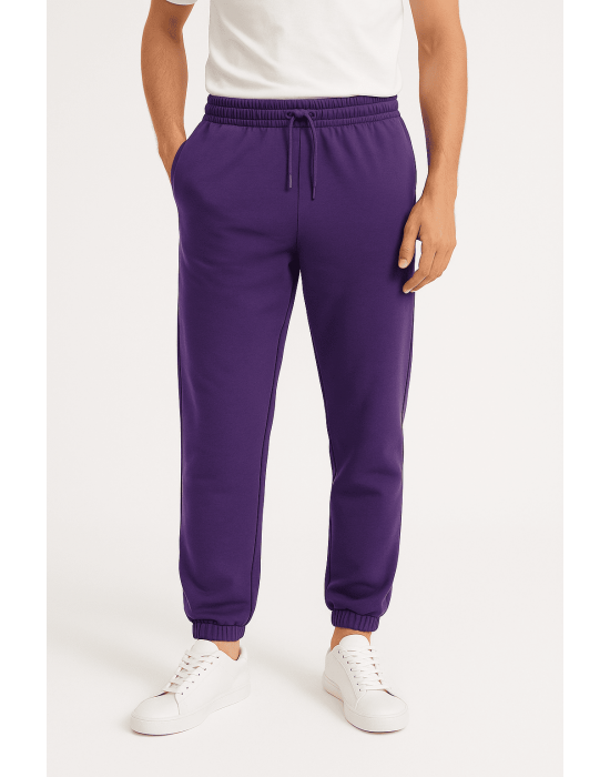 Mor Paça Lastikli Eşofman Altı 