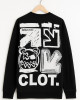 SİYAH CLOT BASKILI SWEATSHİRT