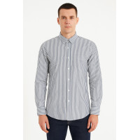 GRİ ÇİZGİLİ GÖMLEK  