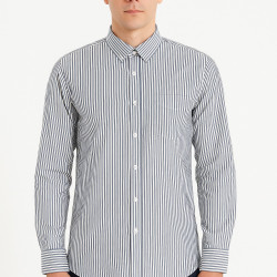 GRİ ÇİZGİLİ GÖMLEK  