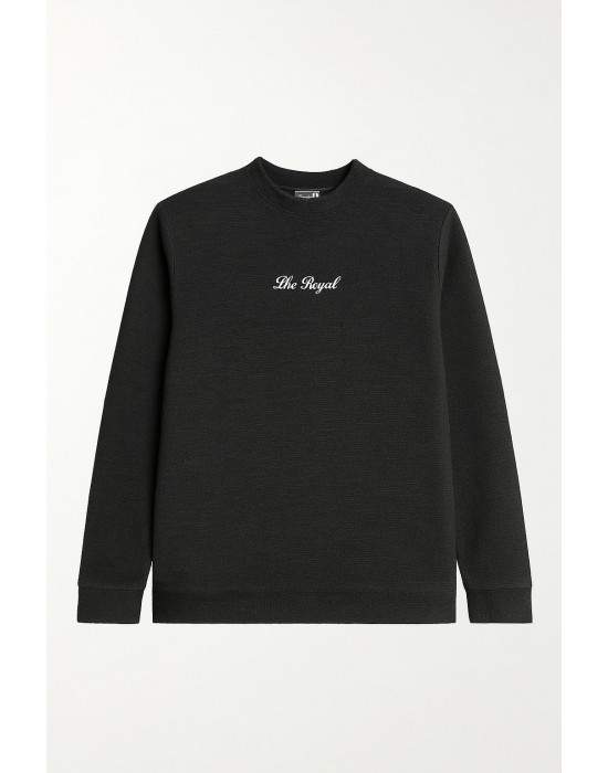 SİYAH THE ROYAL BASKILI SWEATSHİRT