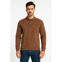 KAHVERENGİ ÇİZGİLİ SWEATSHİRT