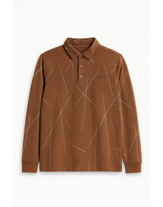 KAHVERENGİ ÇİZGİLİ SWEATSHİRT