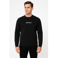 SİYAH THE ROYAL BASKILI SWEATSHİRT