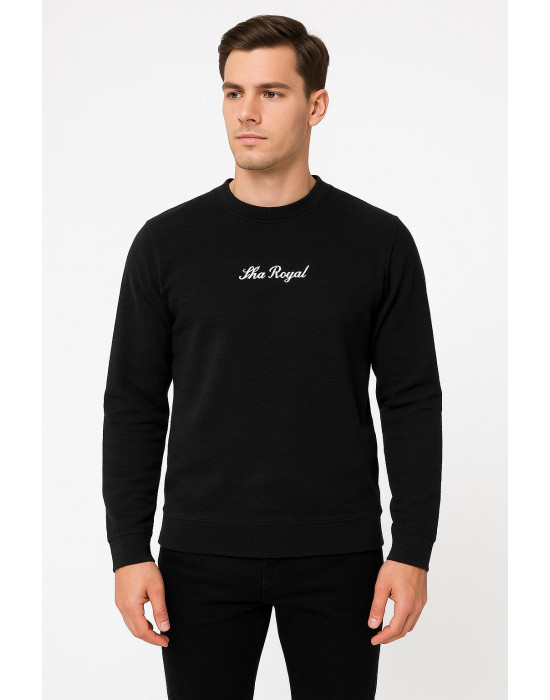 SİYAH THE ROYAL BASKILI SWEATSHİRT