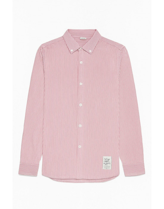 PEMBE ÇİZGİLİ GÖMLEK  