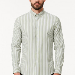 YEŞİL ÇİZGİLİ GÖMLEK  