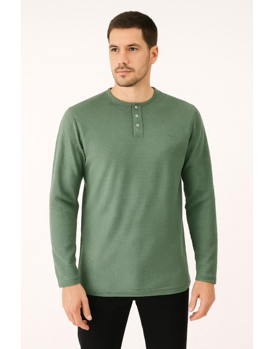 YEŞİL PETEK KUMAŞ SWEATSHİRT