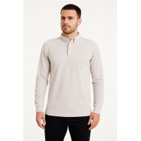 GRİ POLO YAKA SWEATSHİRT 