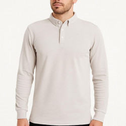 GRİ POLO YAKA SWEATSHİRT 