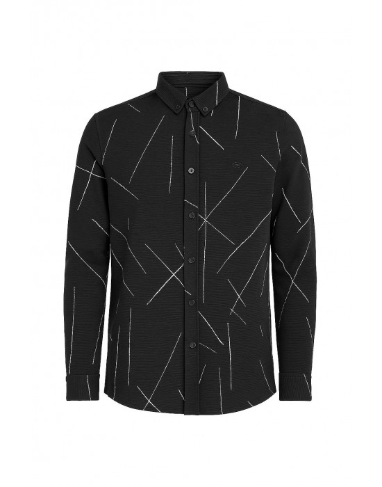 SİYAH ÇİZGİLİ GÖMLEK 