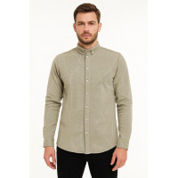 BEJ ÇİZGİLİ GÖMLEK 