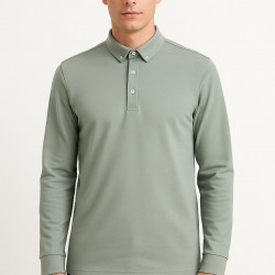 YEŞİL POLO YAKA SWEATSHİRT 