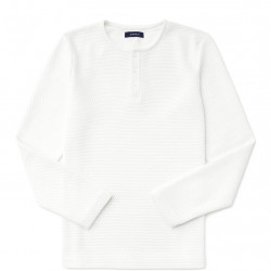 BEYAZ POLO YAKA SWEATSHİRT 