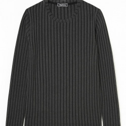 ANTRASİT KENDİNDEN ÇİZGİLİ SWEATSHİRT