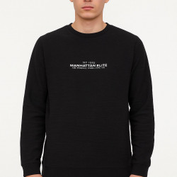 SİYAH BASKILI SWEATSHİRT 