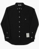 SİYAH BEYAZ DÜĞME DETAYLI GÖMLEK