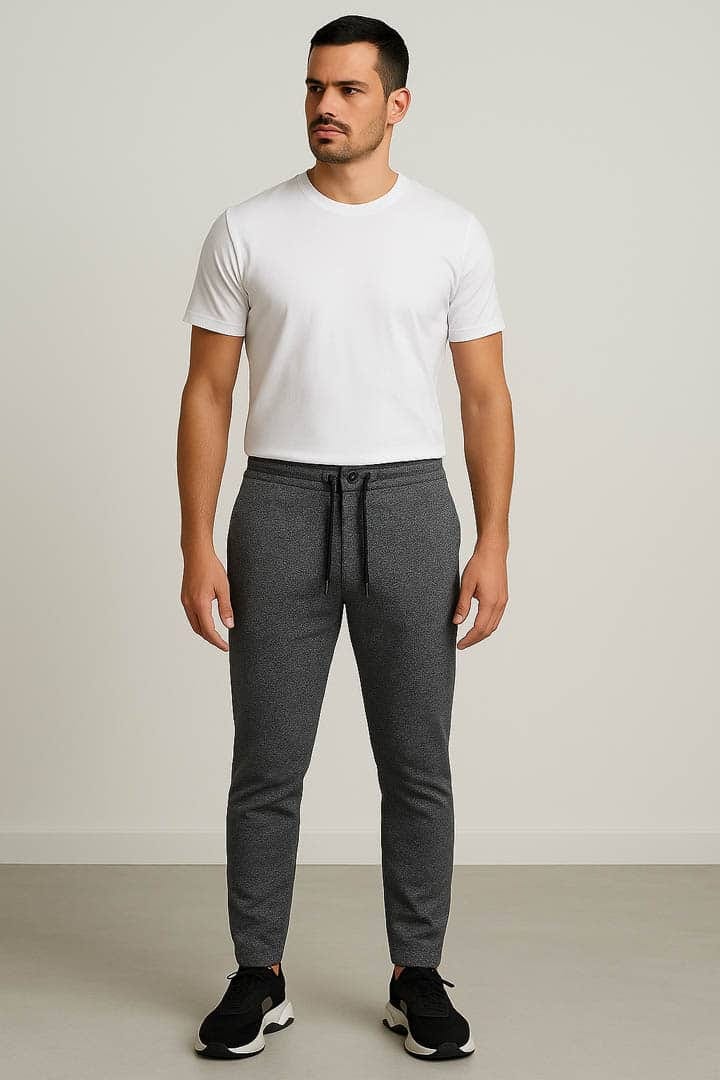 Siyah Beyaz Desenli Jogger 3001