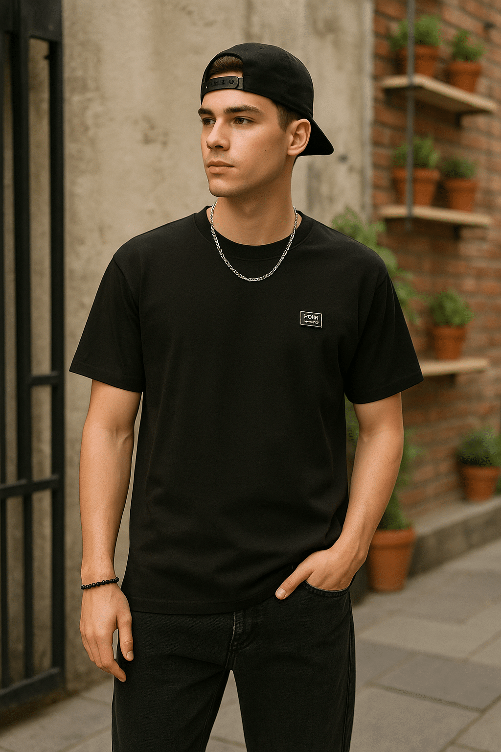 D&amp;G Siyah Basic Tişört 4026