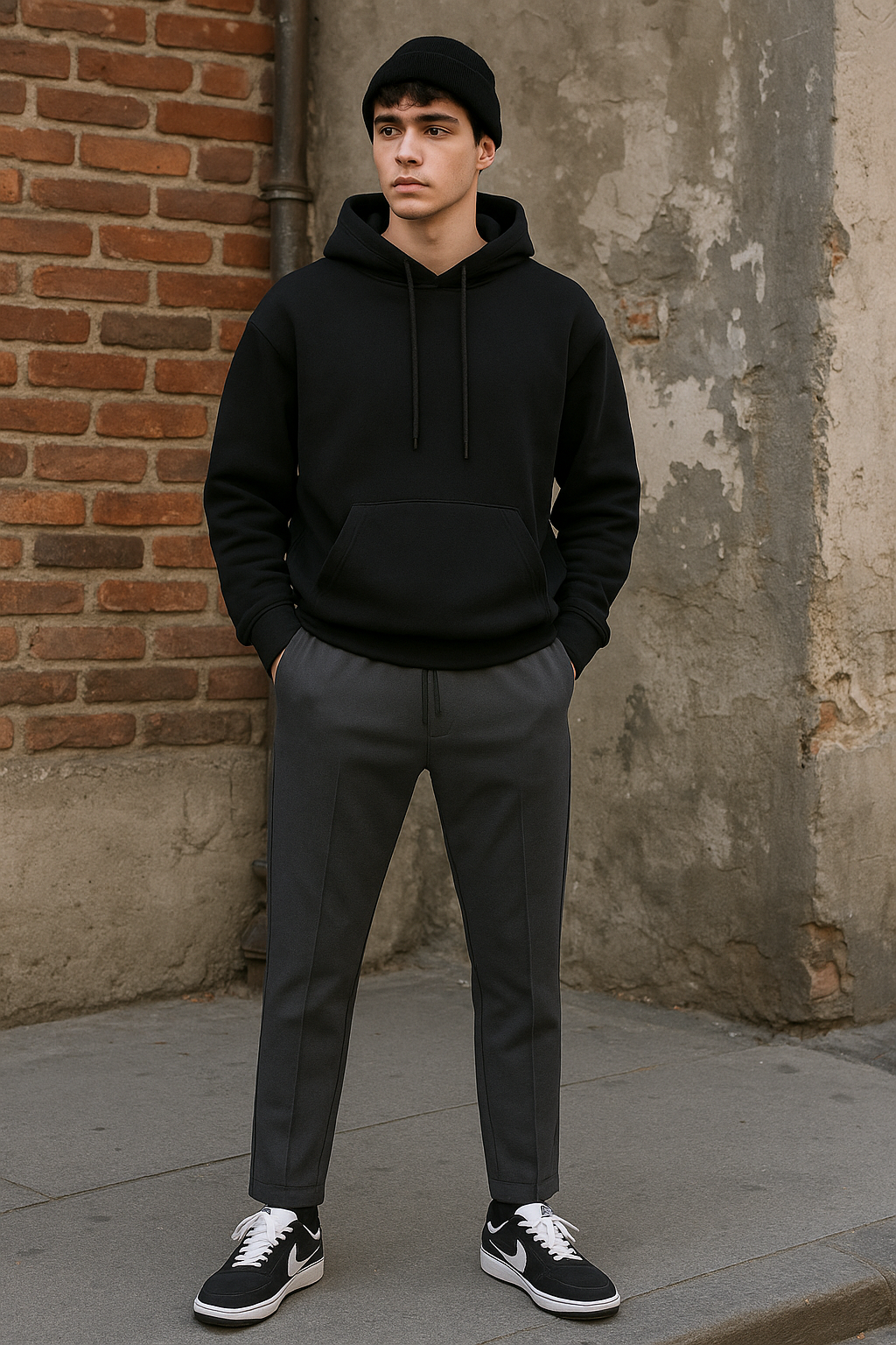 Koyu Gri Bel Lastikli Jogger 3014