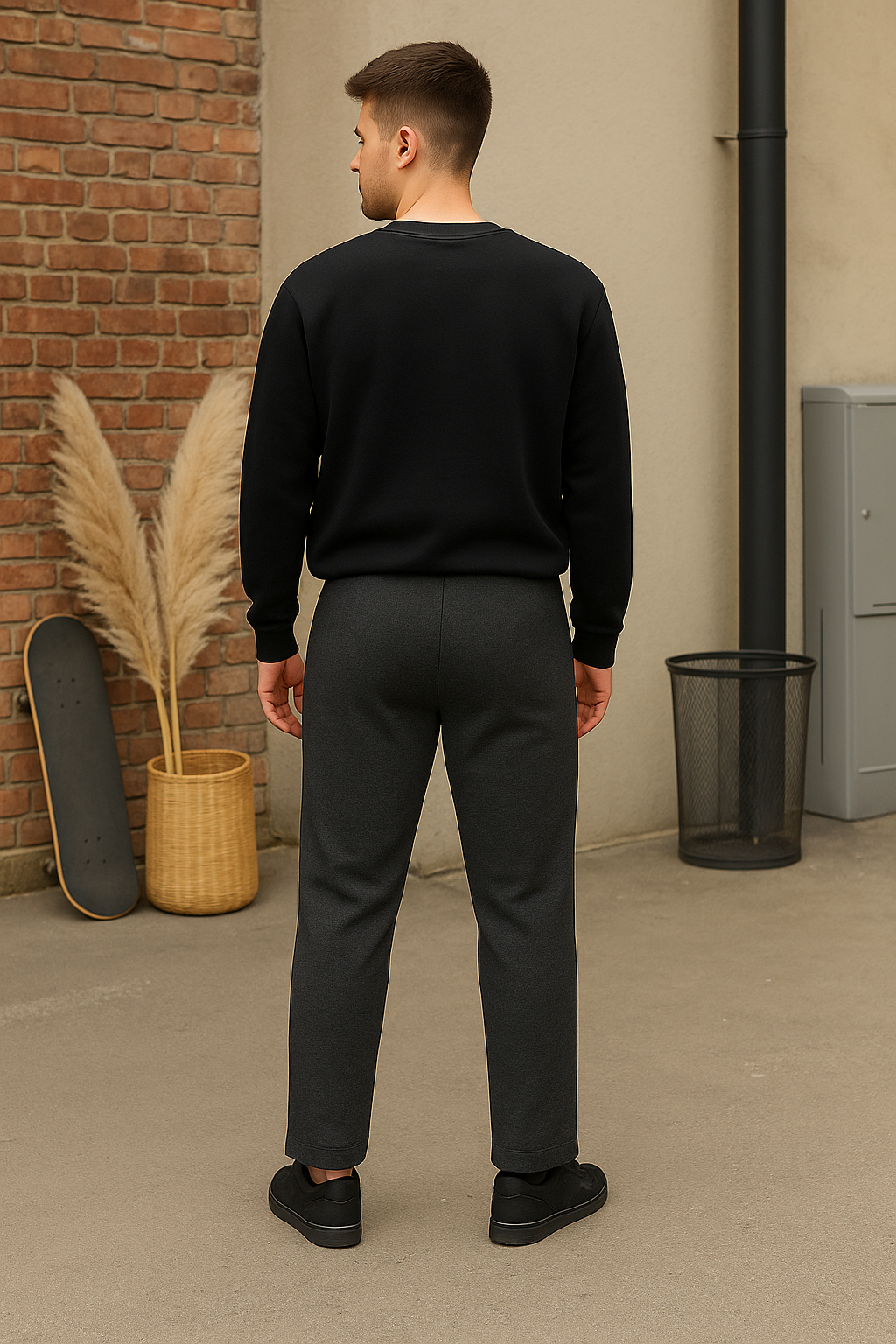 Koyu Gri Bel Lastikli Jogger 3014